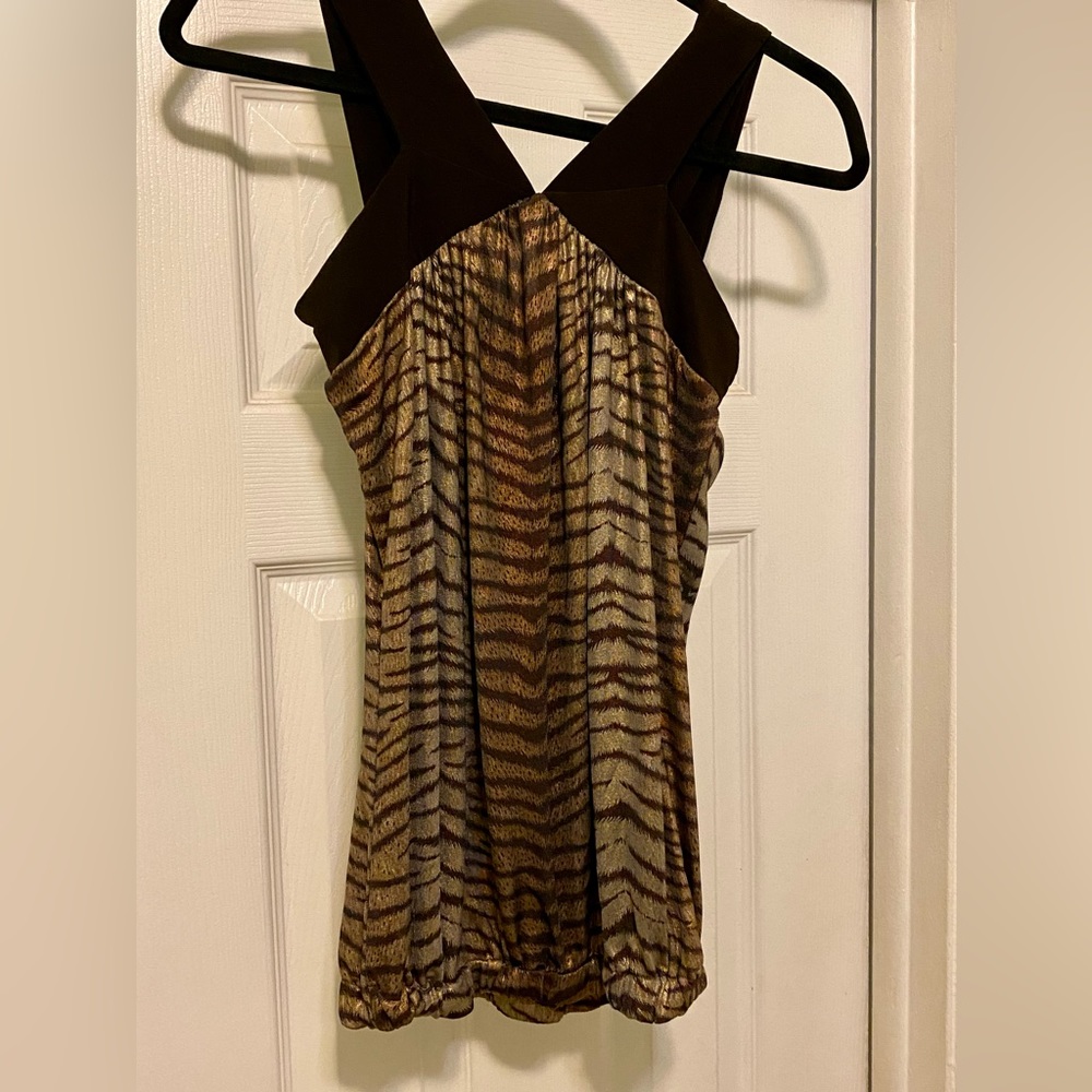 Animal print sleeveless loose top size S